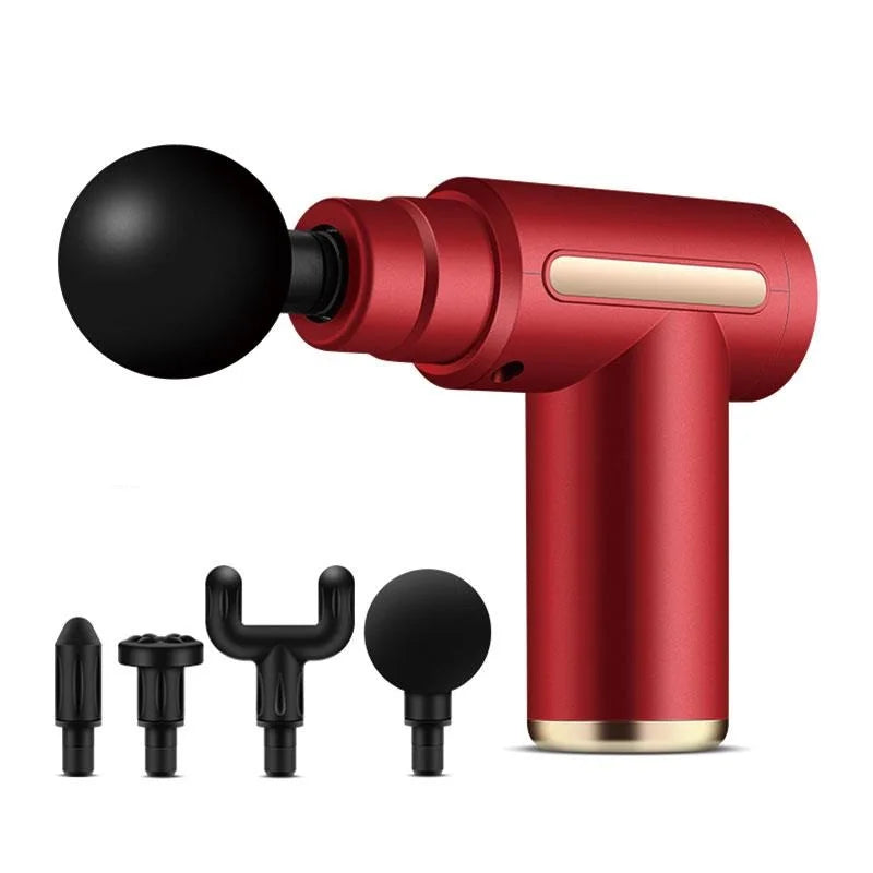 USB Rechargeable Mini Massage Gun with attachments