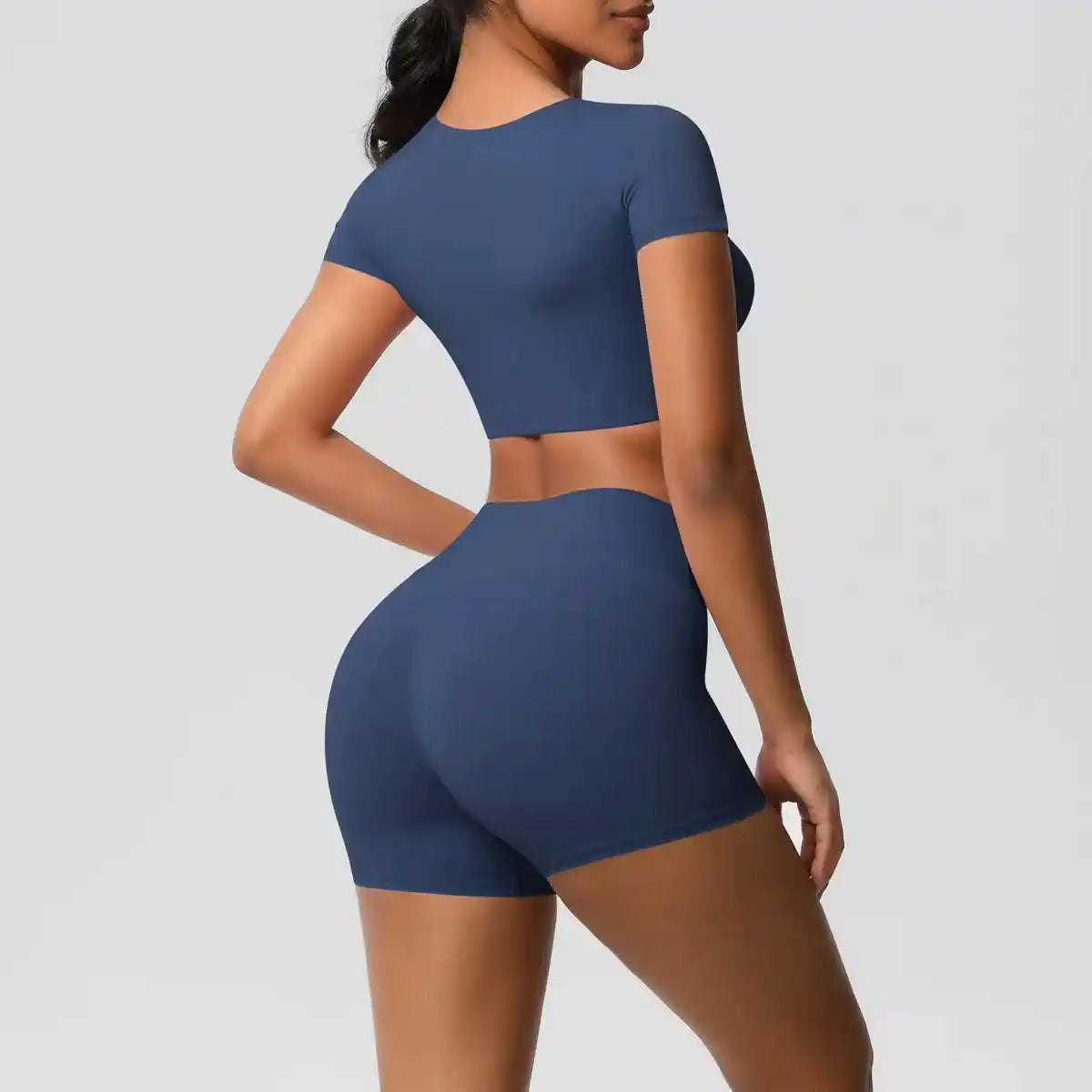 Apex Sculpt Cropped 2-Piece Yoga & Training Set navy
