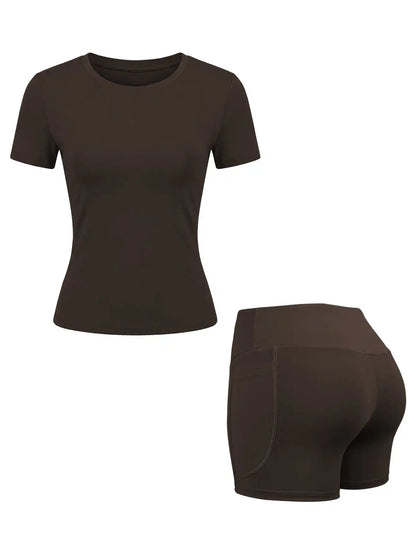 Apex Sculpt Full 2-Piece Yoga & Training Set brown