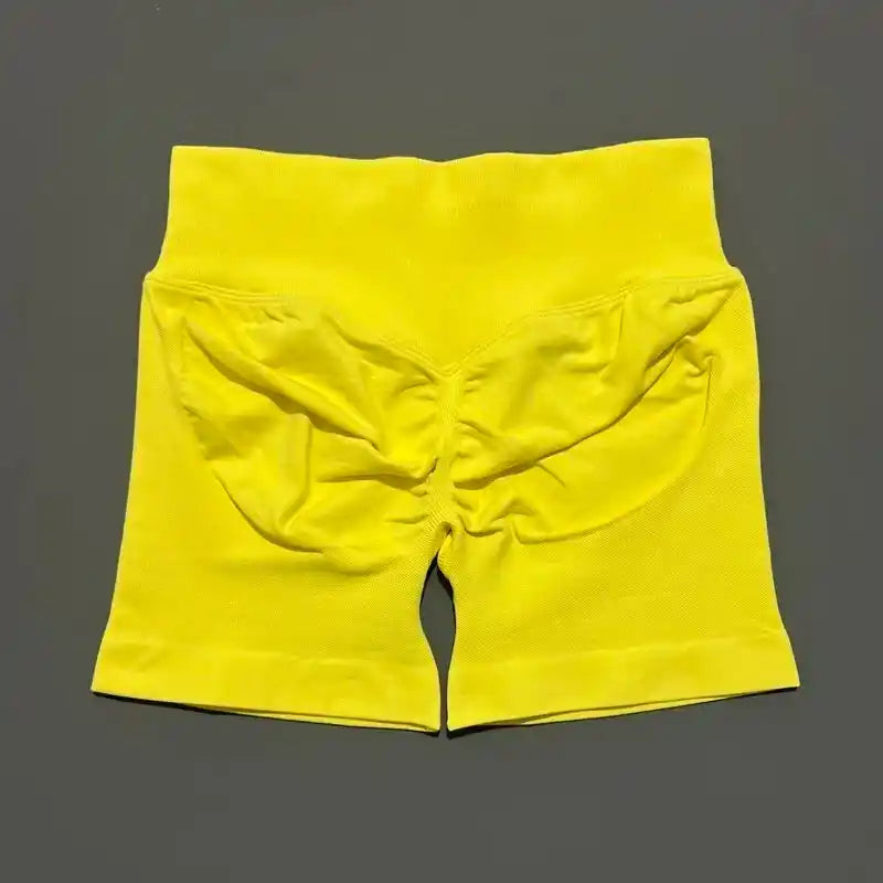 Apex Sculpt gym and yoga shorts for women yellow 