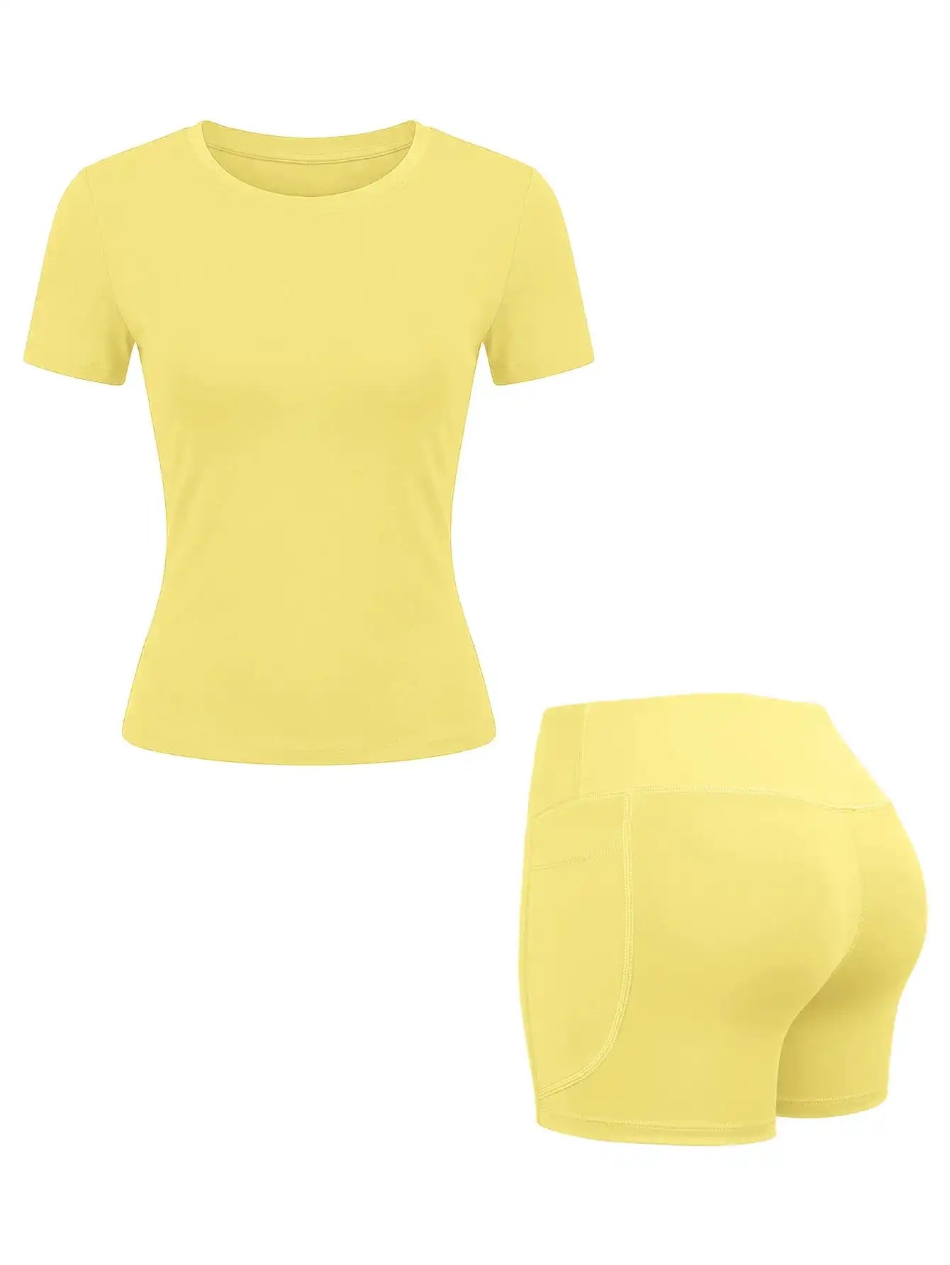 Apex Sculpt Full 2-Piece Yoga & Training Set light yellow