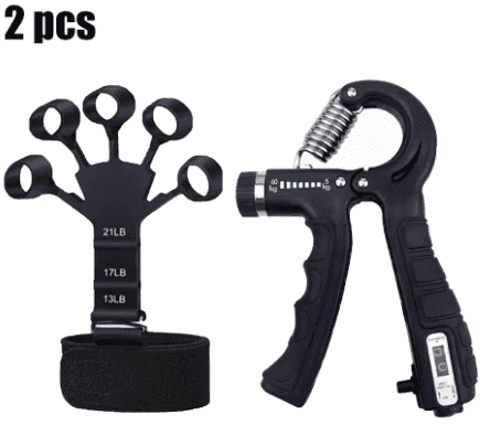 Grip Strength tool Pictured with Finger extender for Grip