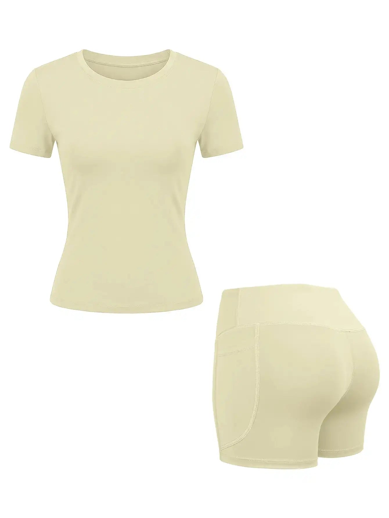 Apex Sculpt Full 2-Piece Yoga & Training Set ivory white